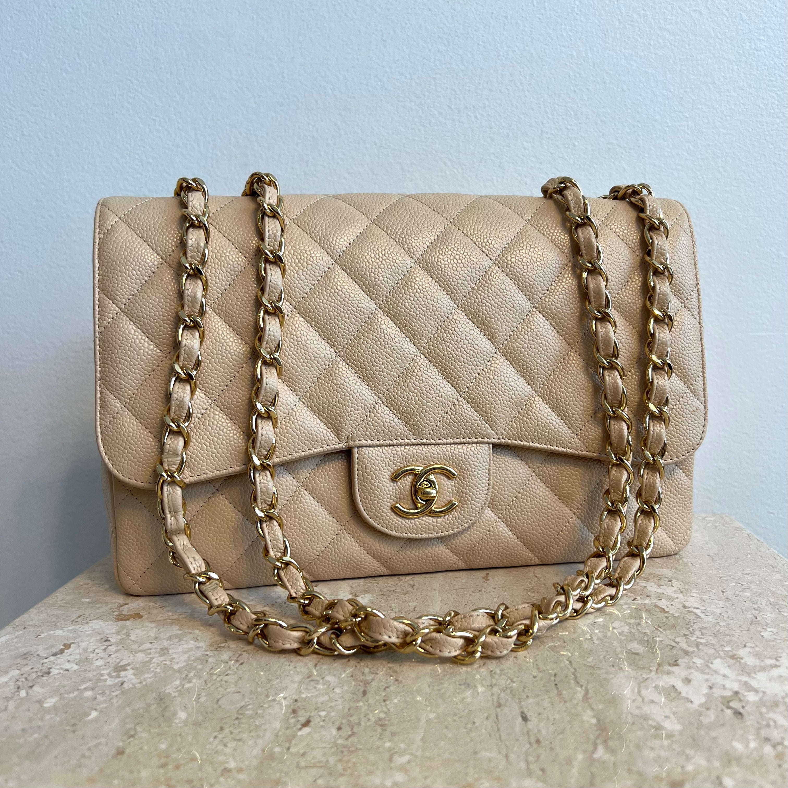 Chanel Classic Jumbo Double Flap Black Caviar Leather Silver Hardware As New in Box Julia Rose Boston Shop #32 Chanel Classic Jumbo Double Flap Black Caviar Leather Silver Hardware As New in Box Julia Rose Boston Shop